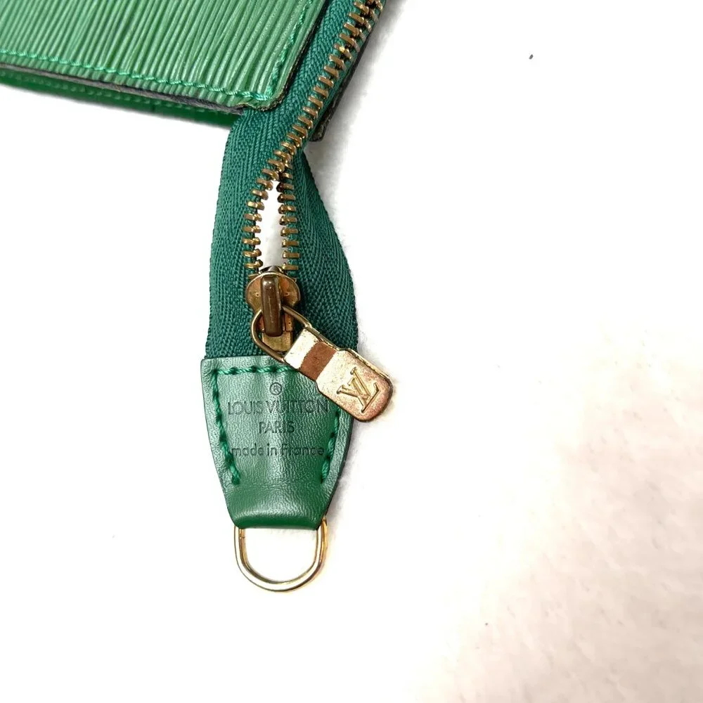 Louis Vuitton Green Epi Vintage Leather Pochette Clutch Shoulder Bag - Picture 15 of 16